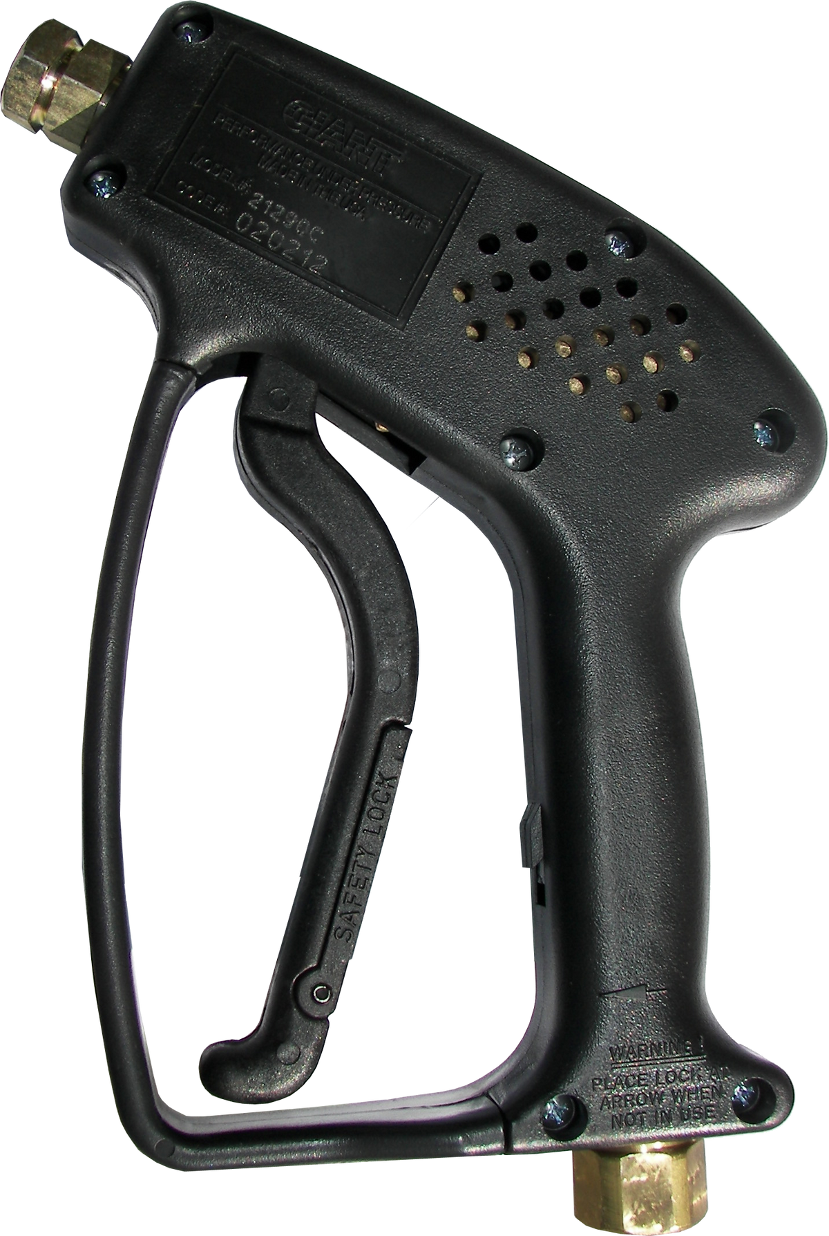 Pressure washer trigger gun rated up to 5000 PSI and 10 GPM, model 21290C