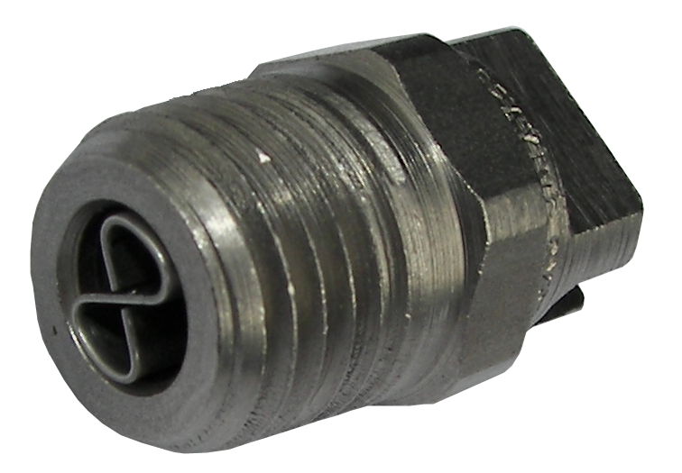 25-degree size 02 pressure washer nozzle with vane and 1/4-inch NPT connection, SKU 1/4 MEG 25 02