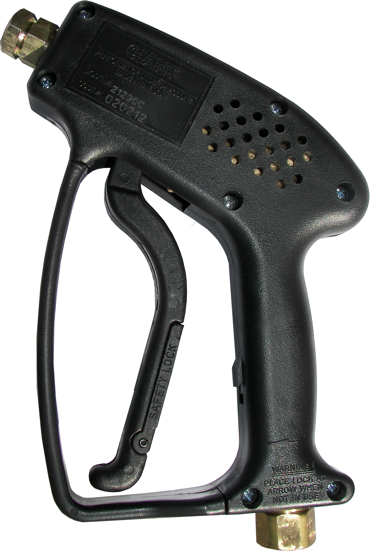 Pressure washer trigger gun rated up to 5000 PSI and 10 GPM, model 21290C
