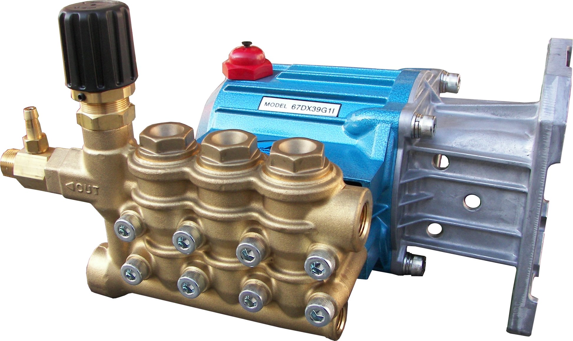 67DX pressure washer pump with unloader, 3.9 GPM at 4000 PSI, model 67DX39G1I