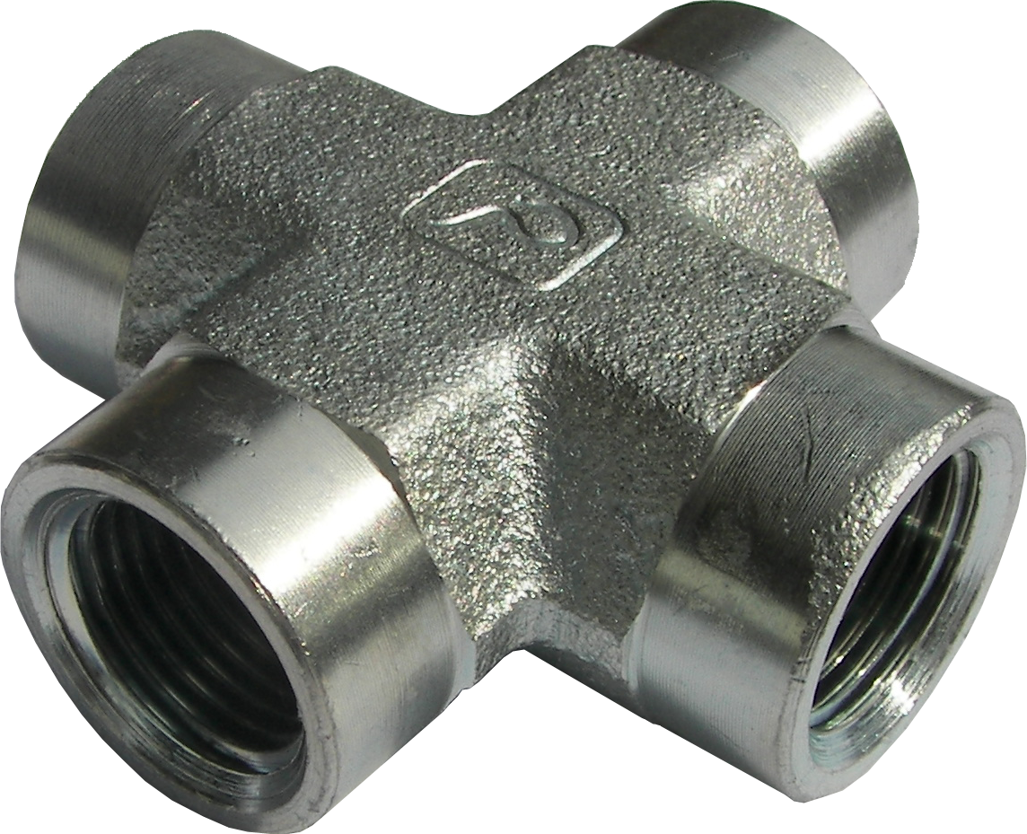 High-pressure four-way cross fitting, model 5652-06-06-06-06