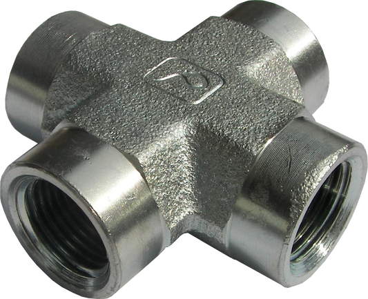 High-pressure four-way cross fitting, model 5652-06-06-06-06
