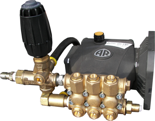 RCV3G25E pressure washer pump assembly with plumbing, SKU SLPRCV3G25E-402
