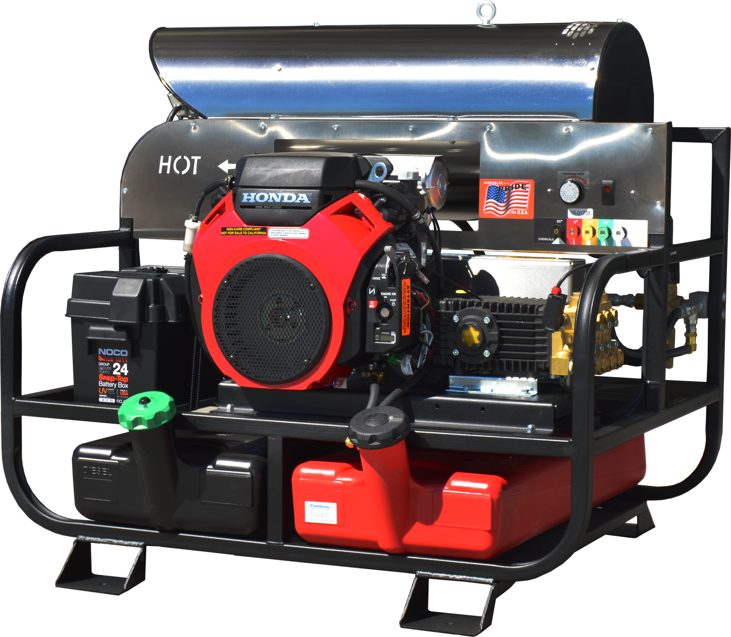 Pressure-Pro 6012PRO-10G Pro-Super Skid hot water gas pressure washer