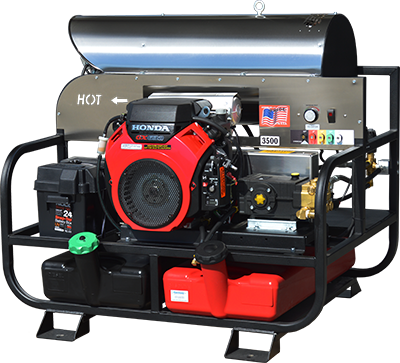 Pressure-Pro 6012PRO-20G Pro-Super Skid hot water gas pressure washer