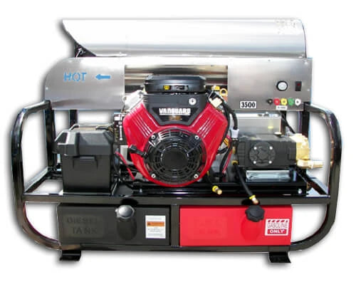 Pressure-Pro 6012PRO-20G-V Pro-Super Skid Hot Water Gas Pressure Washer — 5.5 GPM / 3,500 PSI