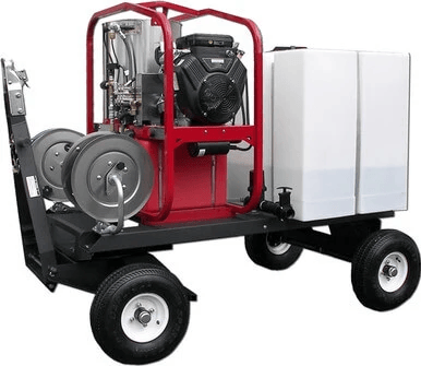 Pressure-Pro TSKDT/T185TWH/SK40005VH Dirt Laser Tow & Stow 200-gallon hot water wash cart